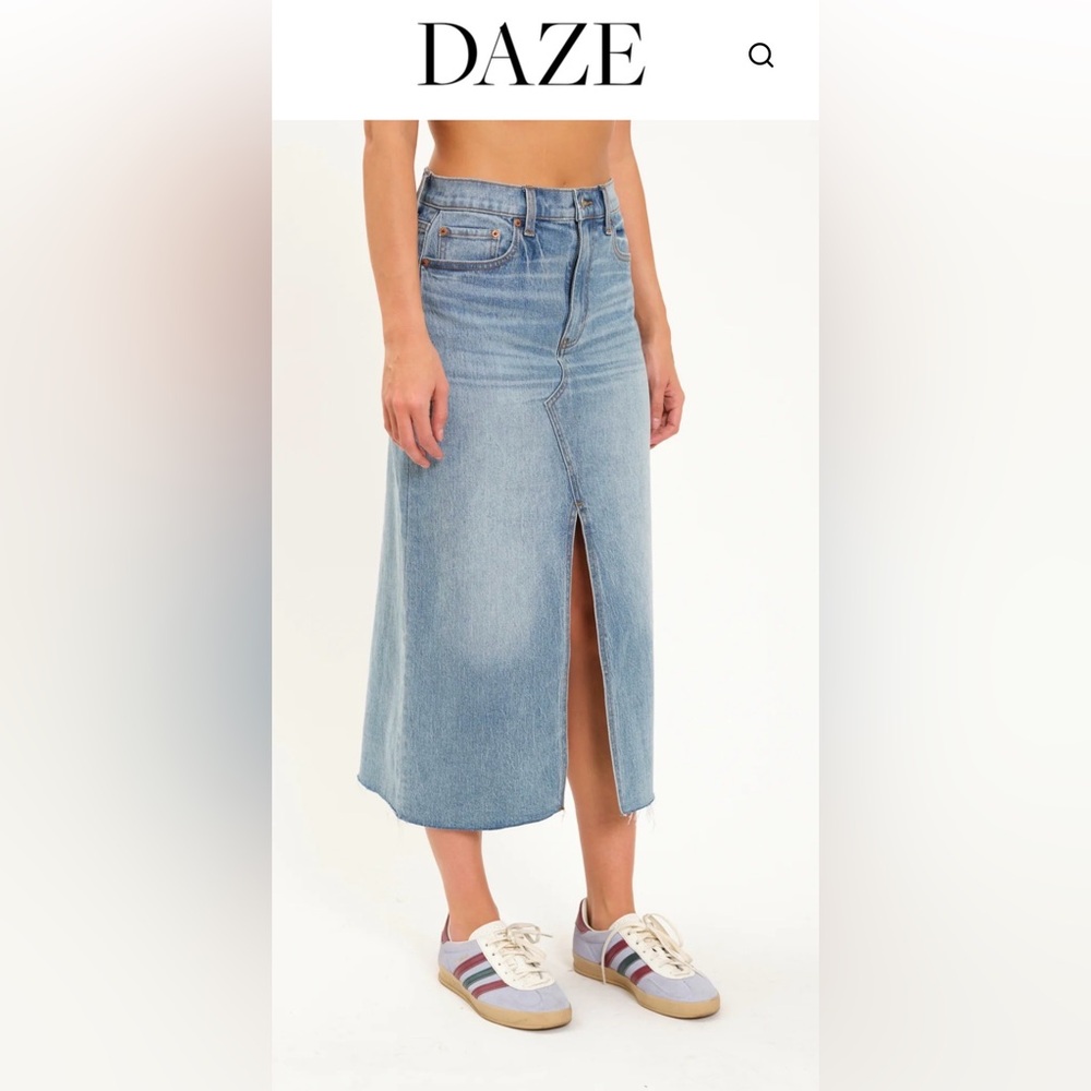 DAZE Girl Next Door Midi Skirt Organic Cotton , size 26 - Picture 4 of 9